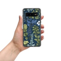 Image 4 of Art Nouveau Inspired Blue Boho Floral Clear Case for Samsung®