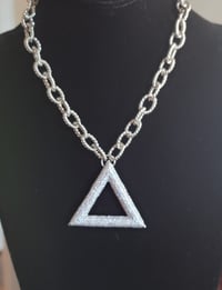 Image 4 of Pyramid Necklace-Silver