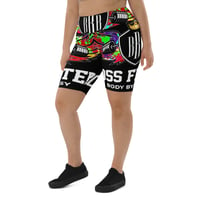 Image 4 of BOSSFITTED Black and Colorful Logo Biker Shorts