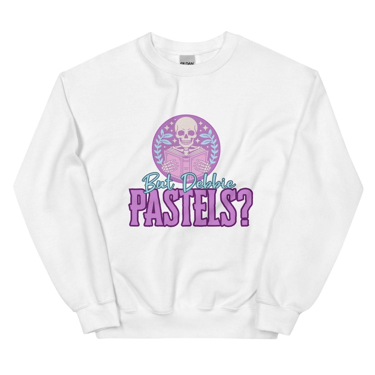 Image of Pastels skeleton reading Unisex Sweatshirt