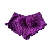 Purple Crochet Short Shorts