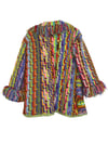 Neon Fringe Blanket Coat 
