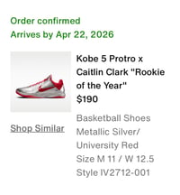 Image 1 of Nike Kobe 5 Protro Caitlin Clark ROTY