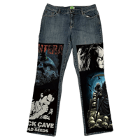 Image 1 of SHREDDED METAL JEANS