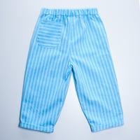 Image 4 of Patch trousers- blue stripe (ready to ship 9-12 months)