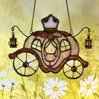 Image 4 of Iridescent Pink and Purple Pumpkin Carriage 