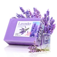 Image 1 of Natural Organic Lavender Essential Oil Soap Handmade Soap for Cleansing, Refreshing, Oil Control, Ba