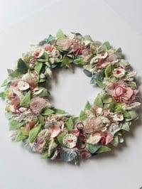 Image 1 of *SALE* Unframed Pink Pastel Wreath WAS £82