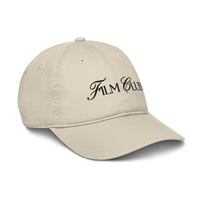 Image 1 of black on beige film club hat