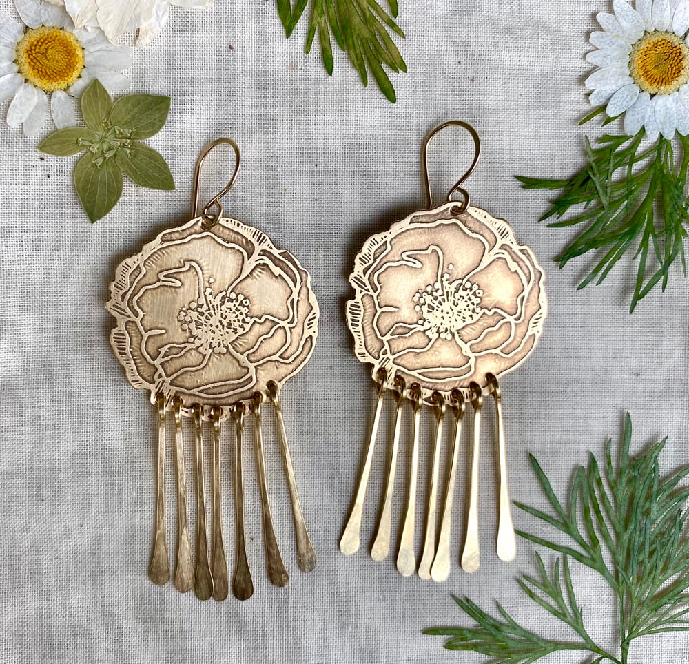 Image of Poppy Earrings Short Tassels