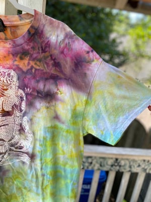 Image of XL Godzilla Be Gay Do Crime Tie Dye Shirt 1