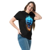 Image 9 of Blueflame skull Unisex classic tee