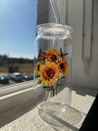 Simple Sunflower Butterfly Cup