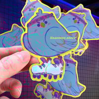 Roller birb | holo sticker