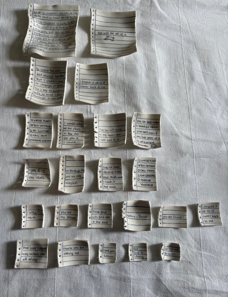 Image of porcelain love notes S