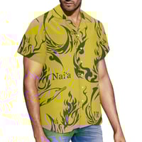 Image 3 of Men's Pique Nai'a Print Collard Shirt