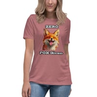 Image 11 of Women's Relaxed T-Shirt, Zero Fox Given T-Shirt | Funny Fox Sarcastic Humor Graphic Tee