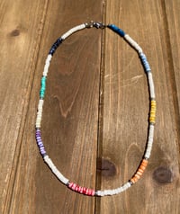 rainbow beaded choker 
