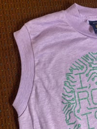 Image 2 of 80's Sportwear ISAAC ASIMOV lavender sleeveless medium tee