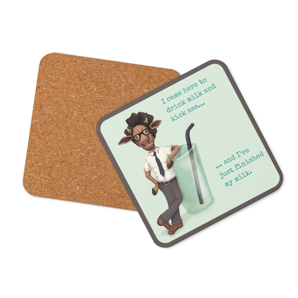 Image of Cheeky Out of Milk Cork-back coaster