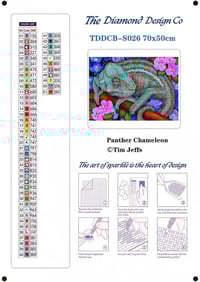 Image 4 of Panther Chameleon Full Size Diamond Painting by Tim Jeffs