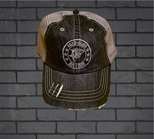 Road Glide Nation Distressed Trucker Cap