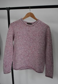 Image 4 of Roll Neck Donegal Fleck Sweater - Made in Ireland