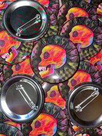 Image 1 of rock n roll skull pin