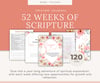 Prayer Journal: Journal for 52 Weeks of Scripture, Daily Prayer, Bible Study Notes, & Sunday School 