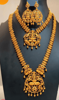Astha_Combo Goddess Laxmi Temple Jewelry 
