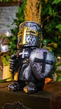Image 5 of 👑The Armored Kingdom Peacekeeper Knight Collectible-Crusader Style-Hand Painted-Medieval Decor