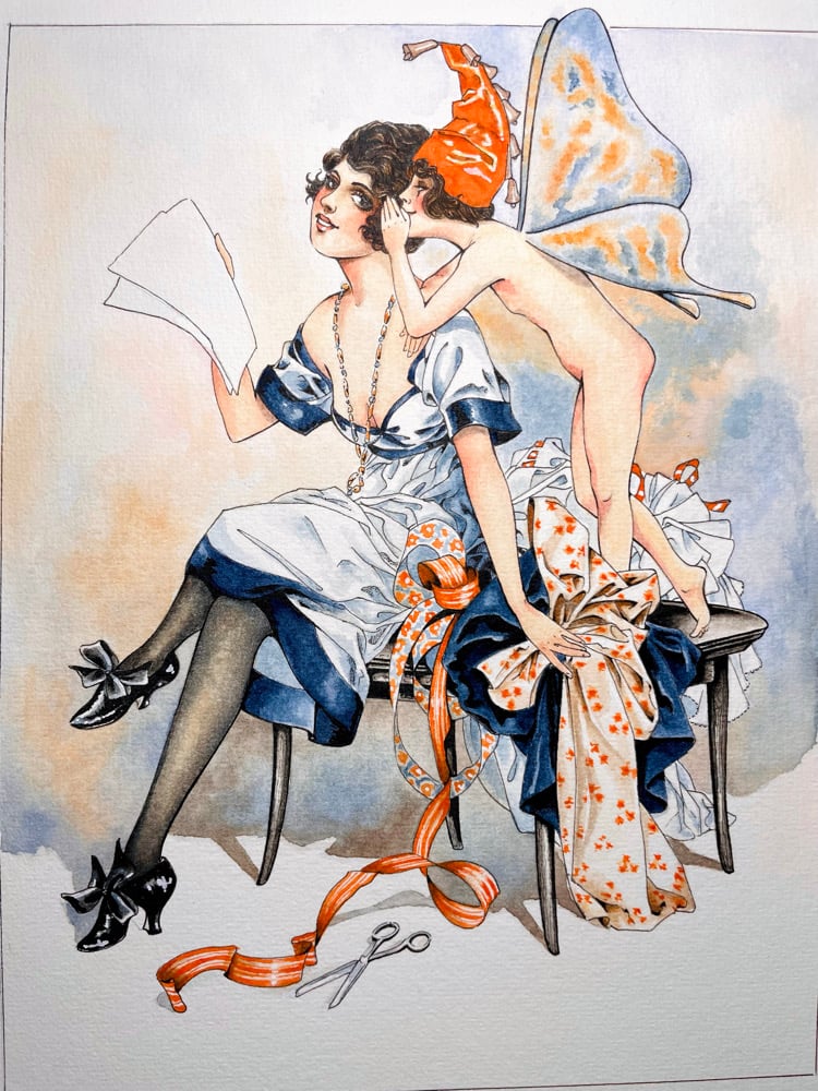 Image of La mode et le caprices - Original Painting