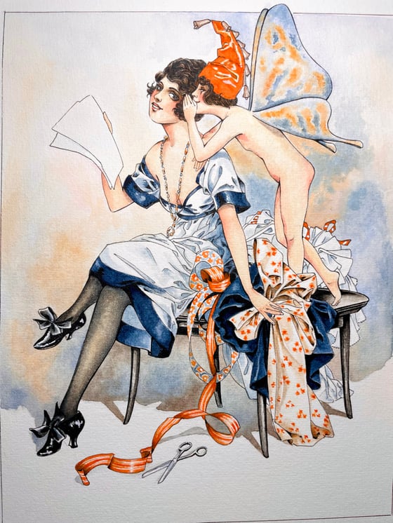 Image of La mode et le caprices - Original Painting