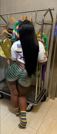 Image 1 of Mardi Gras Purple Pattern  Shorts Only 