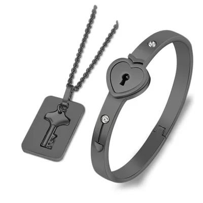 Image of 2Pc Couples Lock And Key Set 