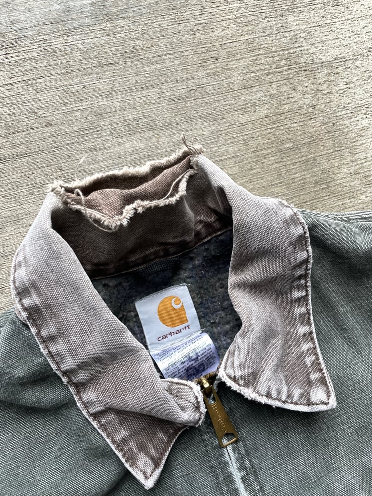 Image of Vintage Carhartt Blanket Lined Detroit Jacket J97 MOS