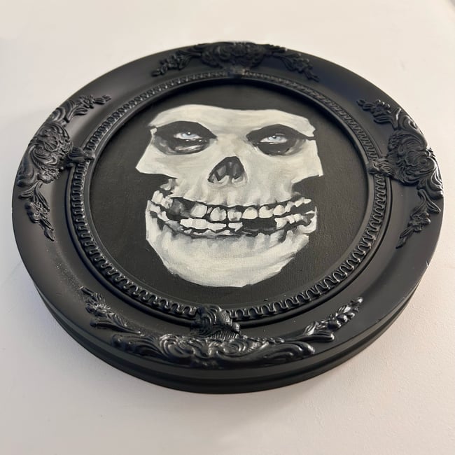 Framed Original Crimson Ghost Misfits Oil Painting