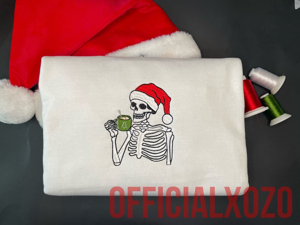 Image of Xmas Skelly ☠️🎅🏽❤️