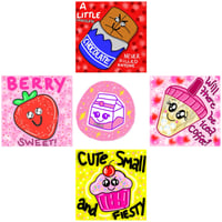 Image 1 of Naughty and Nice Foods Mini Diamond Painting Kit by Ashley Hobbs