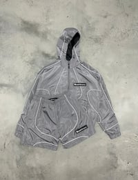 Image 1 of GRAY REFLECTIVE FULLZIP NYLON WINDBREAKER