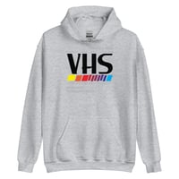 Image 1 of MITCHCRAFT "VHS - Visual History System" Unisex Hoodie Black Text (see color options)