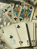 Ancien jeu de cartes « anglais » de 52 cartes, tampon de 1890, boîte Inès Grimaud collector