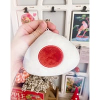 Image 2 of Fruits Basket Rice Ball Plush Keychain W/ Kyo and Yuki Charms