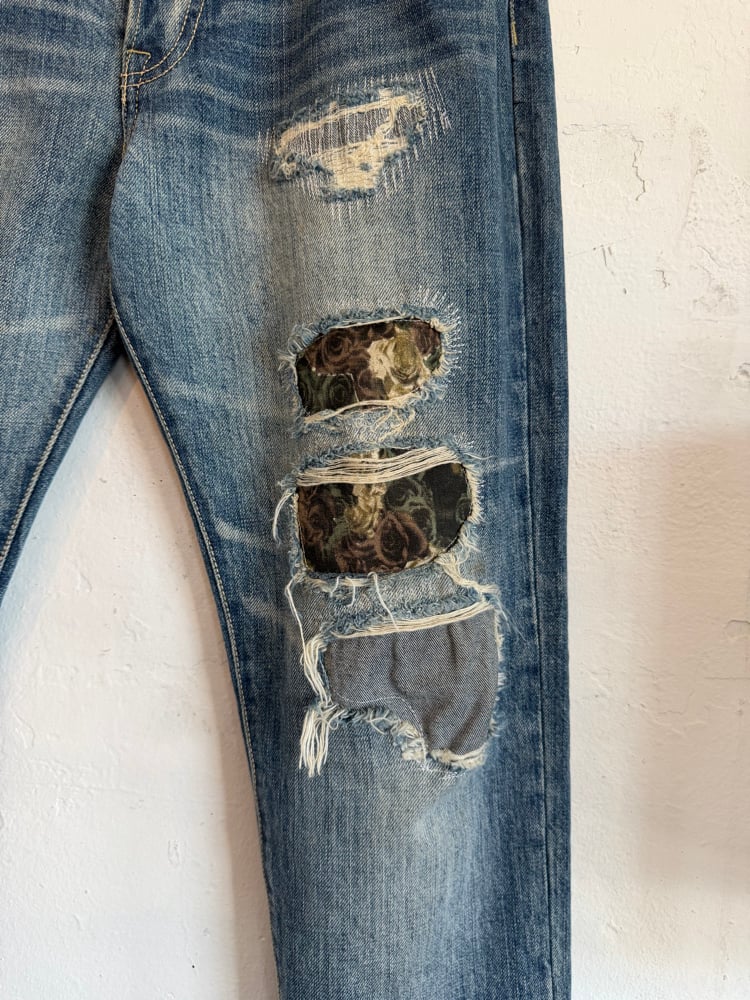 Image of Hysteric Glamour Floral Patch Denim