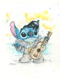 Image 1 of Elvis Stitch Original Ink and Watercolor