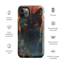 Image 4 of Dark Goth Themed Black Cat Aesthetic Tough Case for iPhone®