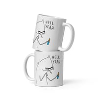 Image 3 of hell yeah White glossy mug 