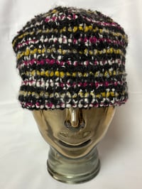 Image 2 of PINK AND YELLOW KNIT BEANIE