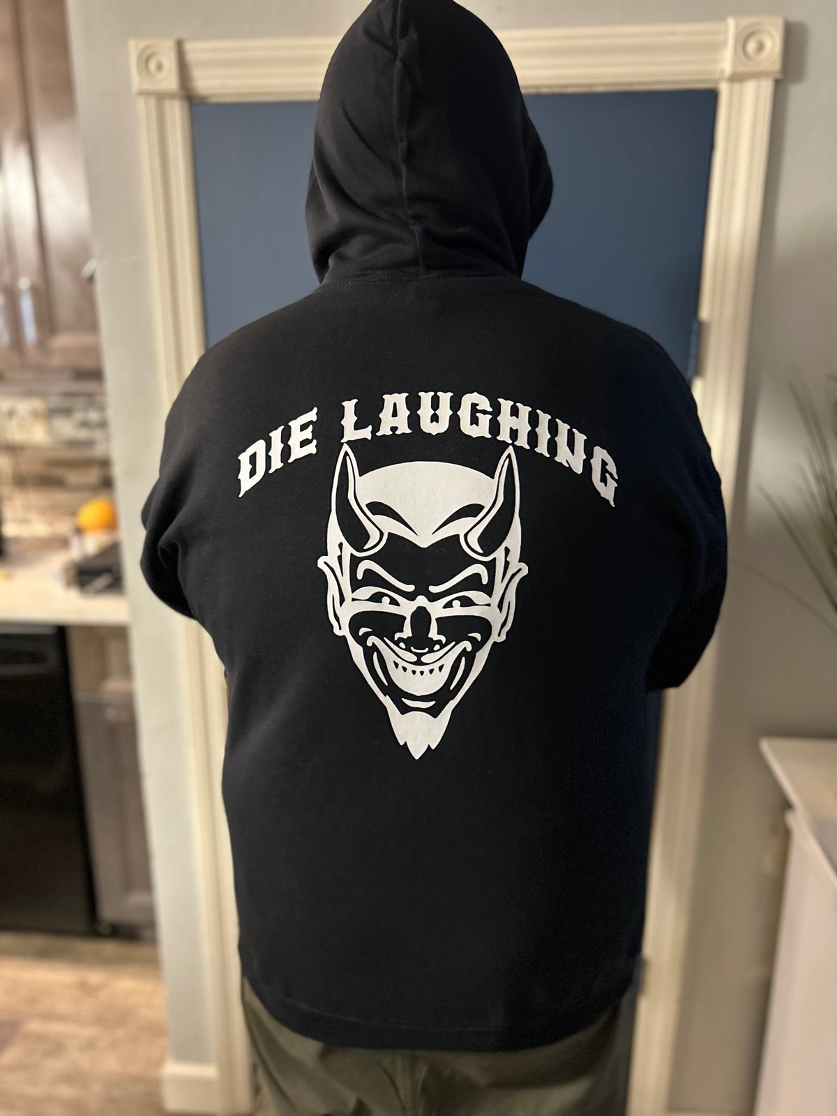 WL DL - Hoodie, Die Laughing, Front pocket , FYMP on Sleeves Small