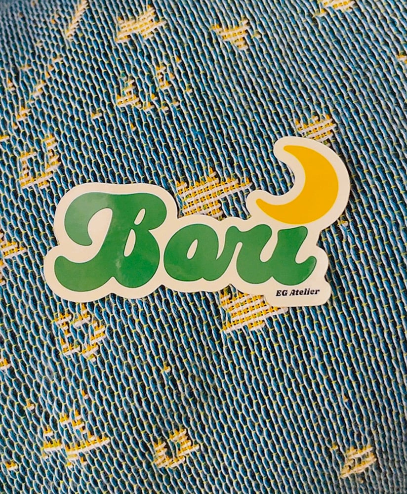 Image of Boricua en la Luna Sticker